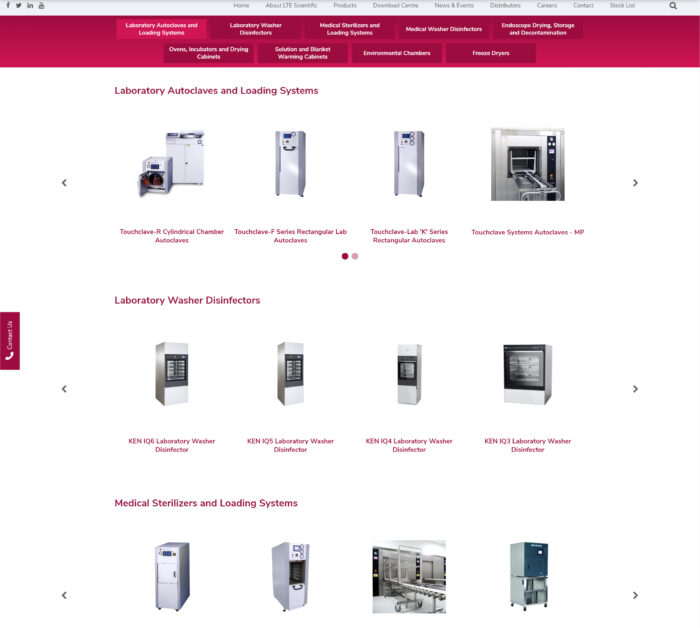 New Products Page Website