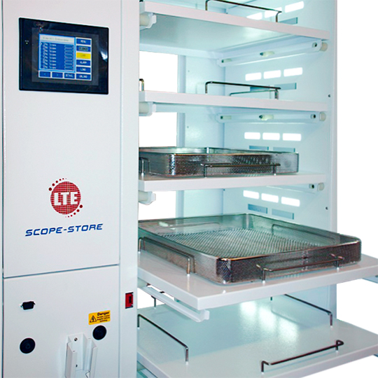 Scope-Store Shelves and Control Panel