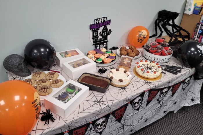 Our halloween decorations and sweet treats