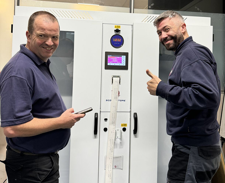 LTE Service Engineers servicing an LTE Scope-Store Endoscope Drying & Storage Cabinet