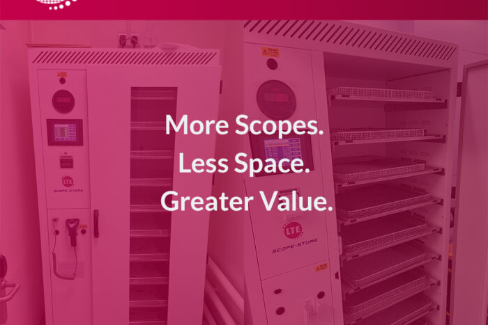 LTE Scientific S10 compact endoscope storage cabinet
