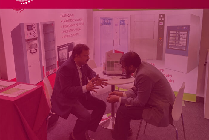 Ashim Chakravarty, LTE Scientific Sales Manager, discussing lab sterilisation solutions